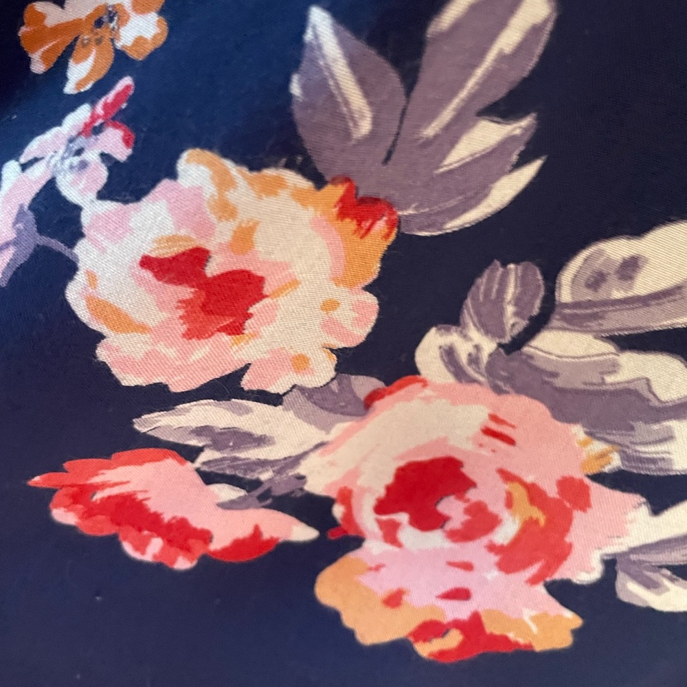 Feathers Off Shoulder Navy floral tunic top - Picture 4 of 7